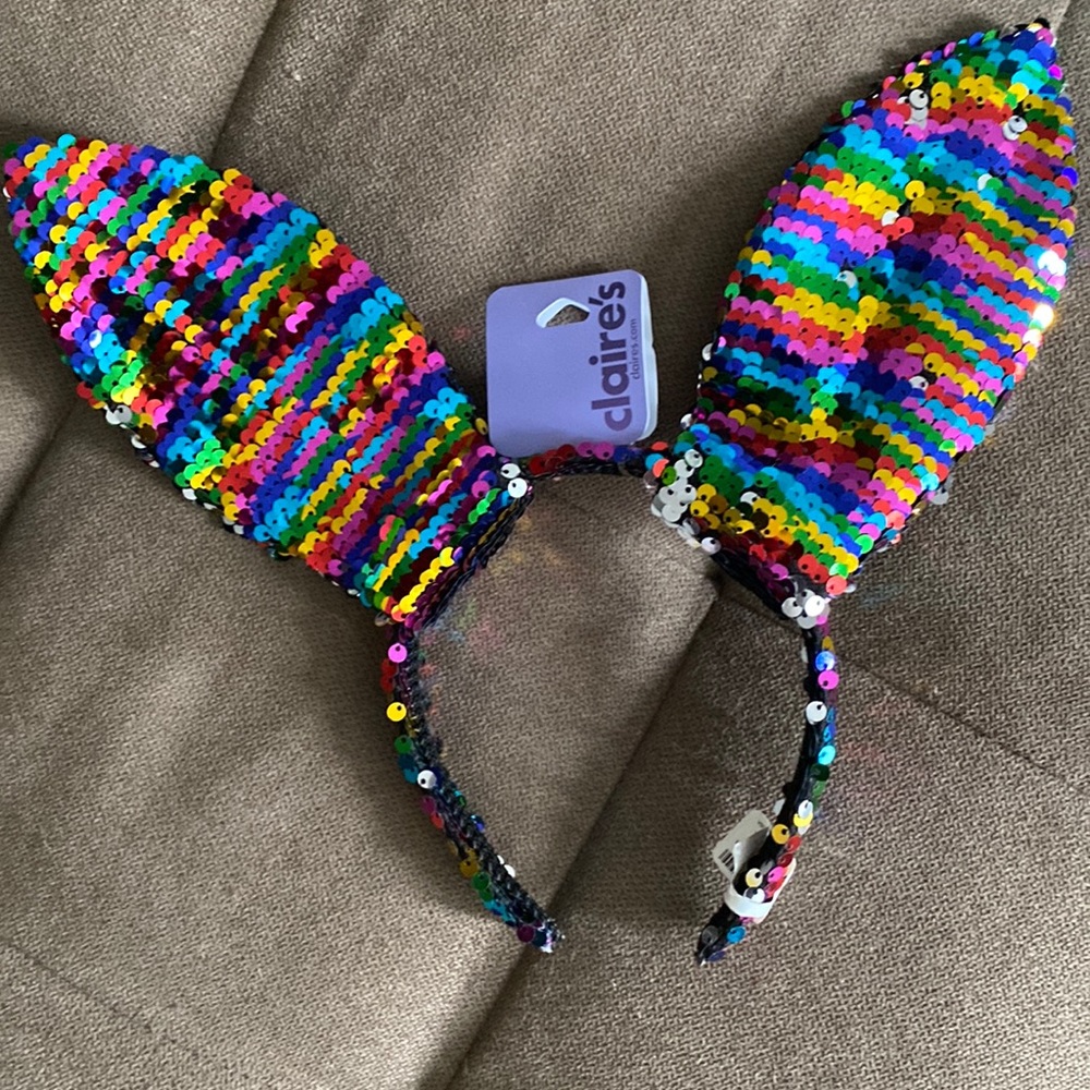 Rainbow bunny ears